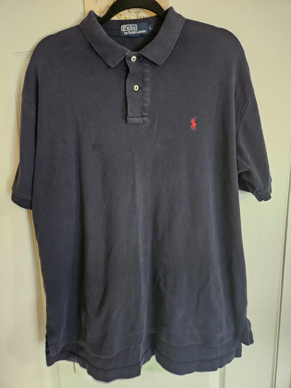 Polo by Ralph Lauren Classic Navy Short-Sleeve Polo with Red Logo